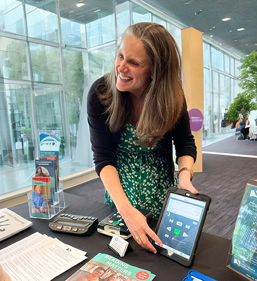 WTBBL Outreach - woman with Ipad